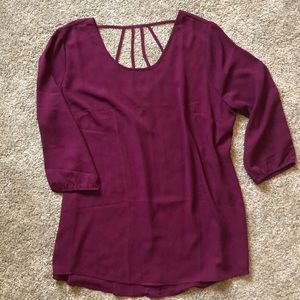 Wine colored blouse